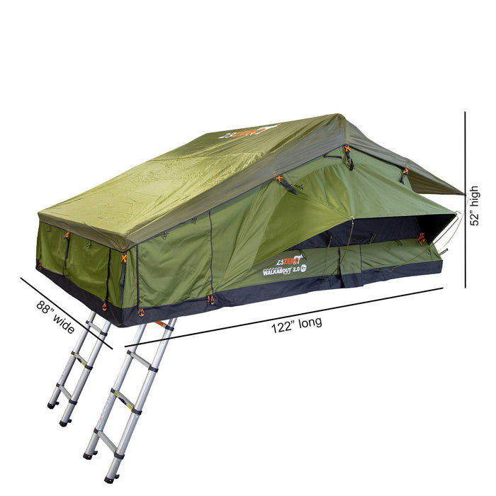 23ZERO Walkabout 87 2.0 Soft‑Shell Roof Top Tent (Now with Heater/Cooler Port)