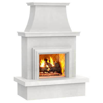 American Fyre Designs Contractor’s Model Outdoor Gas Fireplace with Moulding