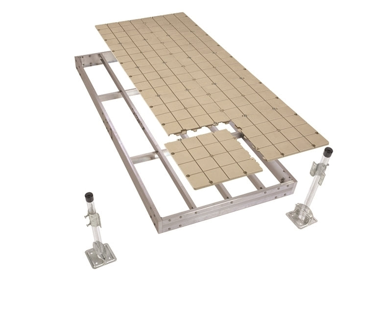 PlayStar Aluminum Stationary Dock w/Resin Top – 4' x 10'