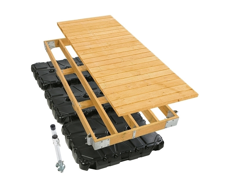 PlayStar Floating Wood Dock – 4' x 10'