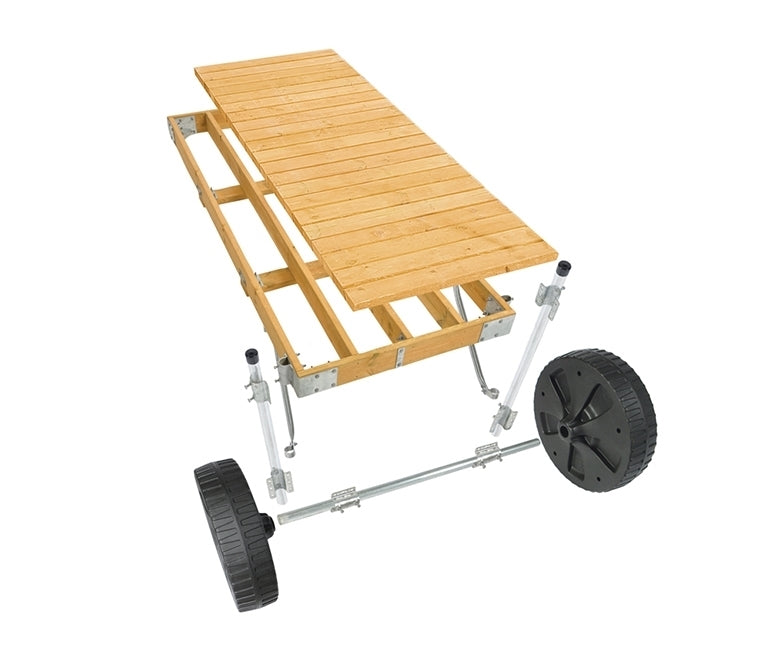 PlayStar Roll In Wood Dock Kit – 4' x 10' (Pre-Built)