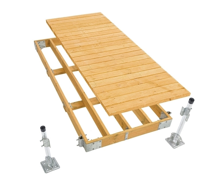 PlayStar Stationary Wood Dock Kit – 4' x 10' (Pre-Built)