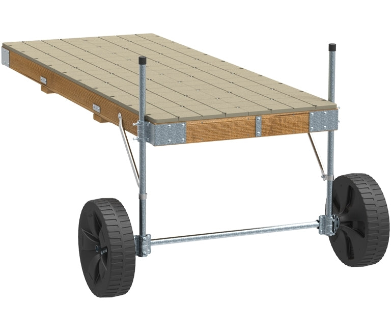 PlayStar Wood Frame Roll-In Dock with Resin Top – 4' x 10'