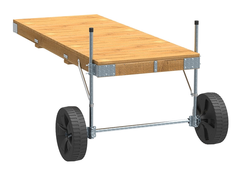 PlayStar Roll In Wood Dock Kit – 4' x 10' (Pre-Built)