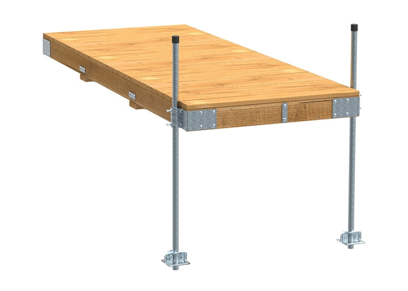 PlayStar Stationary Wood Dock Kit – 4' x 10' (Pre-Built)