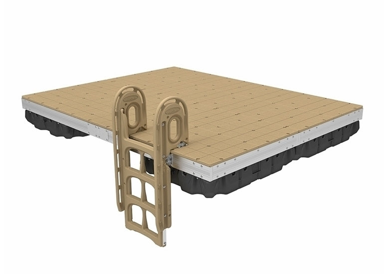 PlayStar Aluminum 8' x 10' Floating Swim Raft w/Resin Top