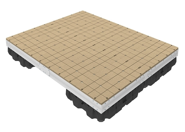 PlayStar Aluminum 8' x 10' Floating Swim Raft w/Resin Top