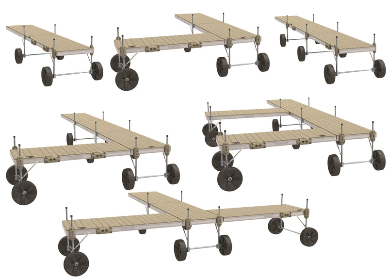 PlayStar Aluminum Roll-In Dock w/Resin Top – 4' x 10'