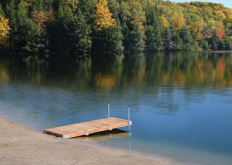 PlayStar Stationary Wood Dock Kit – 4' x 10' (Pre-Built)