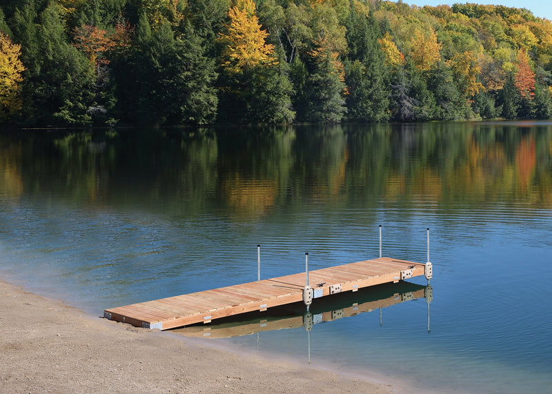 PlayStar Stationary Wood Dock Kit – 4' x 10' (Pre-Built)