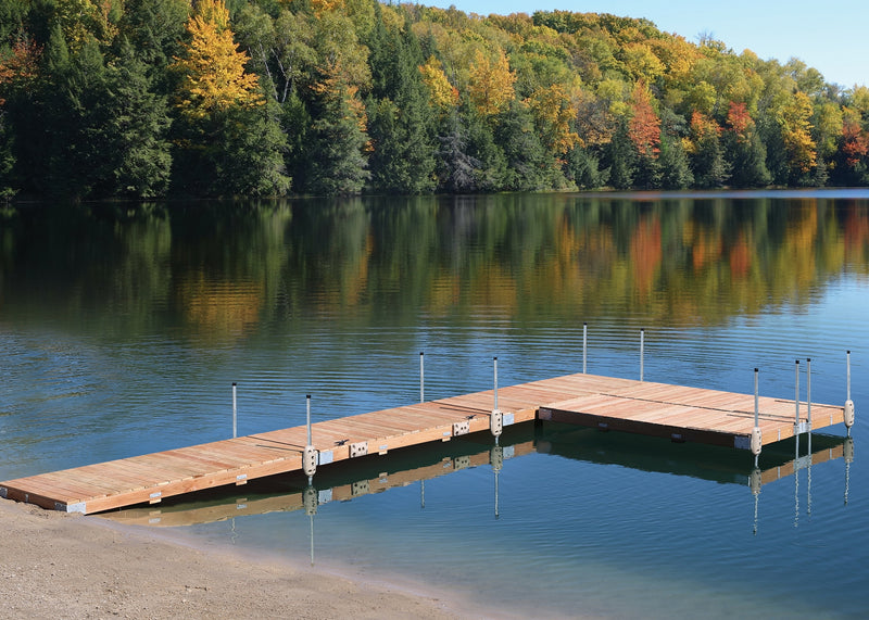 PlayStar Stationary Wood Dock Kit – 4' x 10' (Pre-Built)