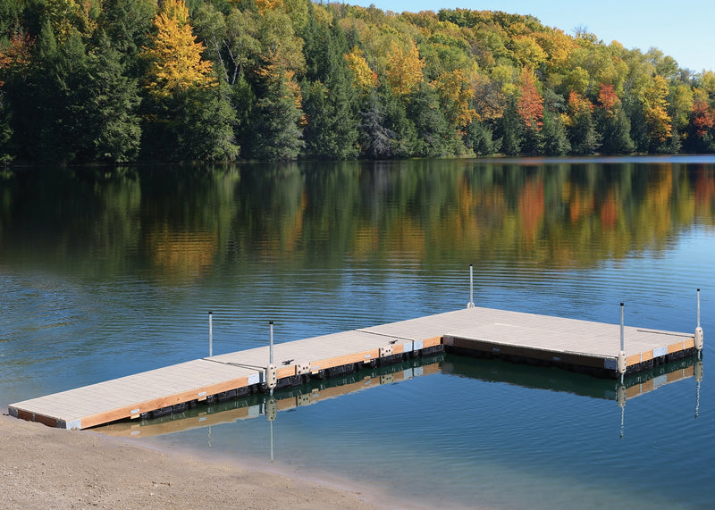 PlayStar Wood Frame Floating Dock w/Resin Top