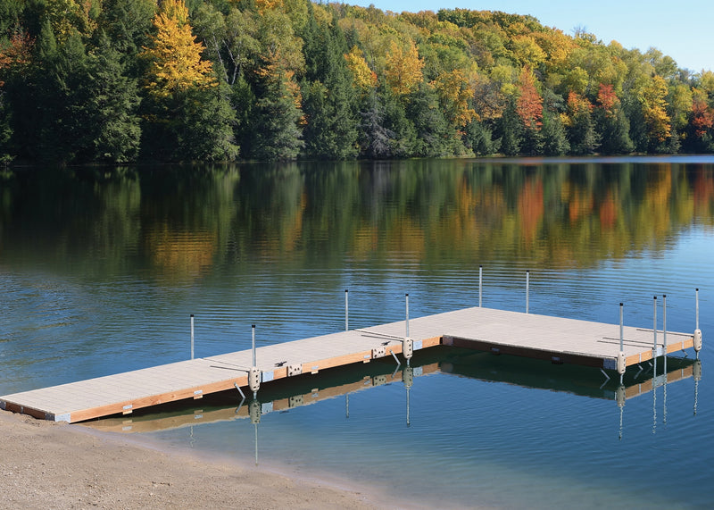 PlayStar Wood Frame Roll-In Dock with Resin Top – 4' x 10'