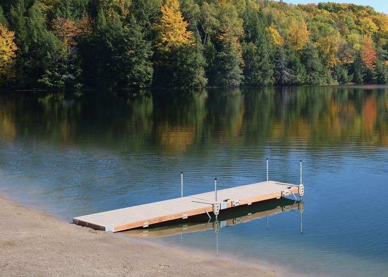 PlayStar Wood Frame Roll-In Dock with Resin Top – 4' x 10'