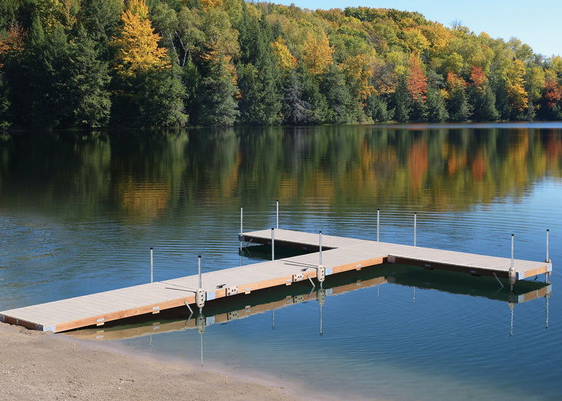 PlayStar Wood Frame Roll-In Dock with Resin Top – 4' x 10'