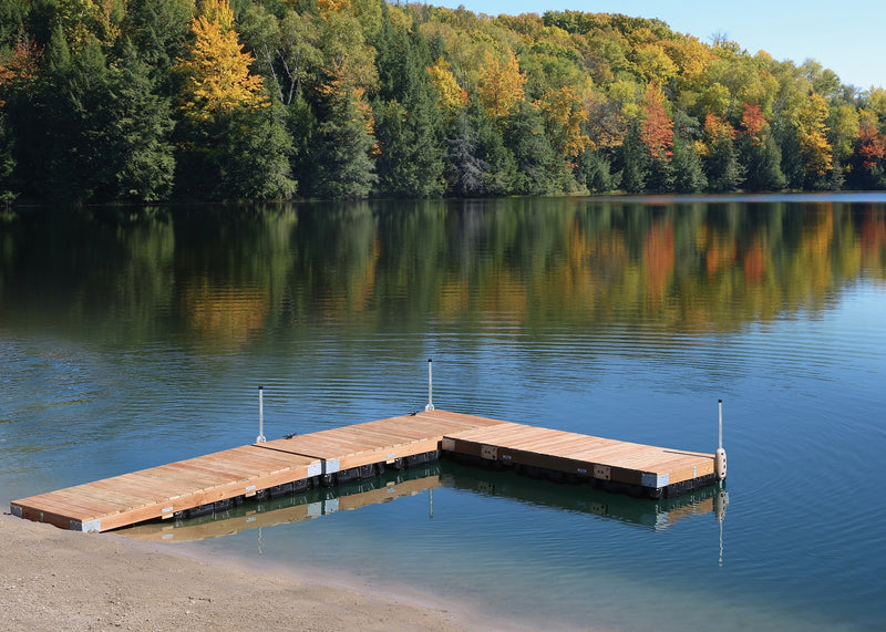 PlayStar Floating Wood Dock – 4' x 10'