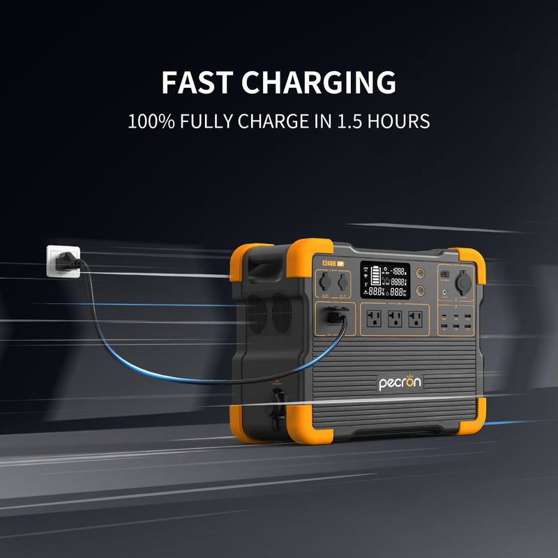 Pecron E2400LFP Portable Power Station – 2400W / 2048Wh