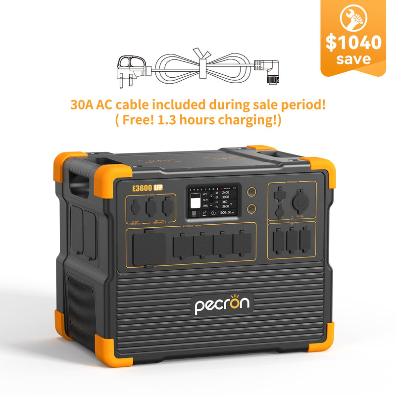 Pecron E3600LFP Portable Power Station – 3600W / 3072Wh