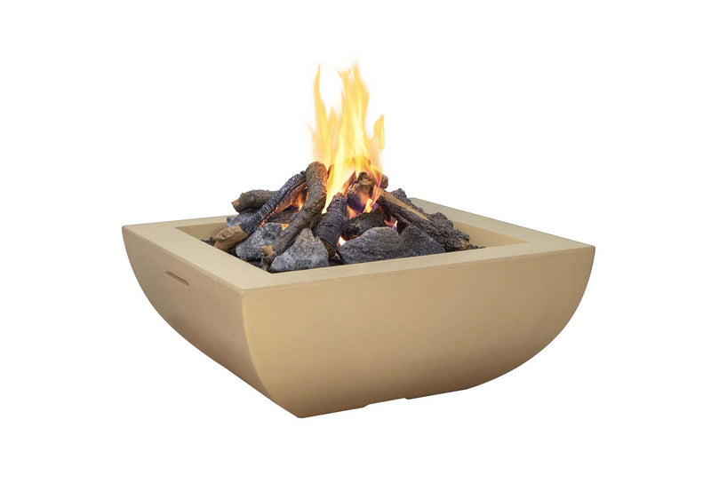 American Fyre Designs Bordeaux 36-Inch Square Gas Fire Bowl