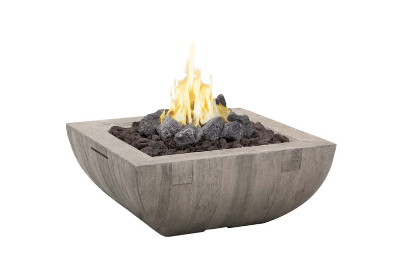 American Fyre Designs Bordeaux 36-Inch Square Reclaimed Wood Fire Bowl