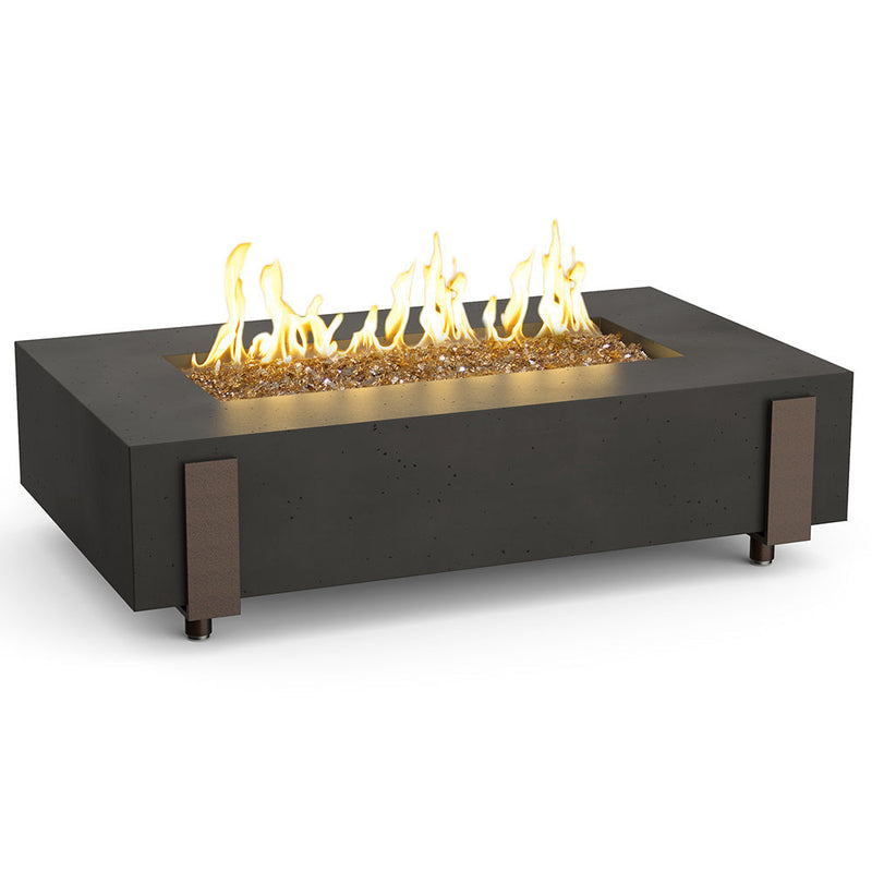 American Fyre Designs Iron Saddle 60-Inch Rectangular Gas Fire Table