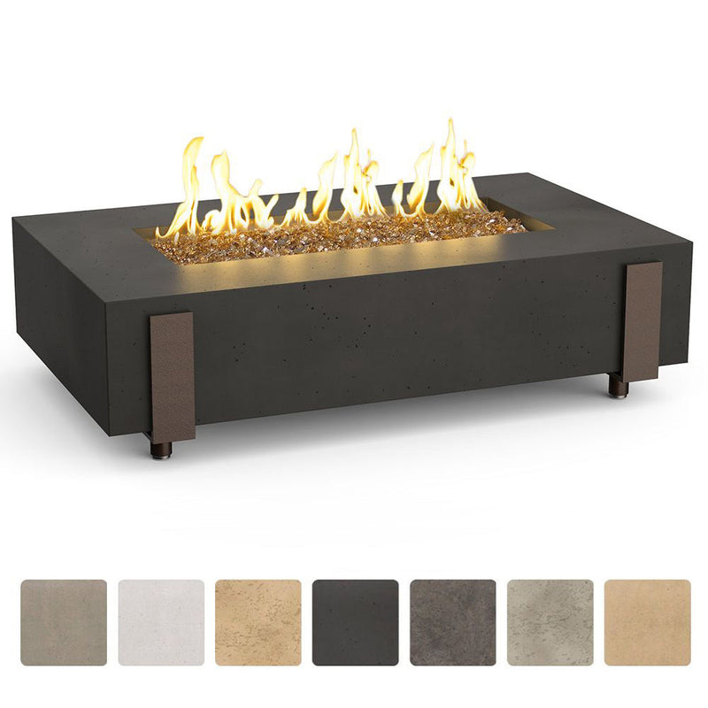 American Fyre Designs Iron Saddle 60-Inch Rectangular Gas Fire Table