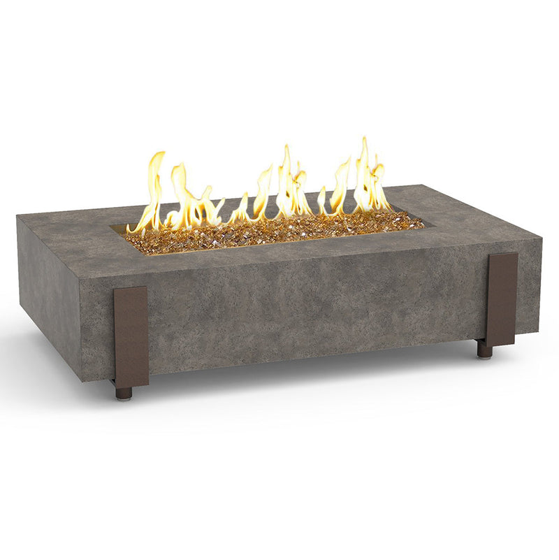 American Fyre Designs Iron Saddle 60-Inch Rectangular Gas Fire Table
