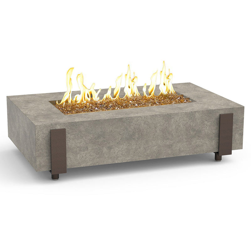 American Fyre Designs Iron Saddle 60-Inch Rectangular Gas Fire Table