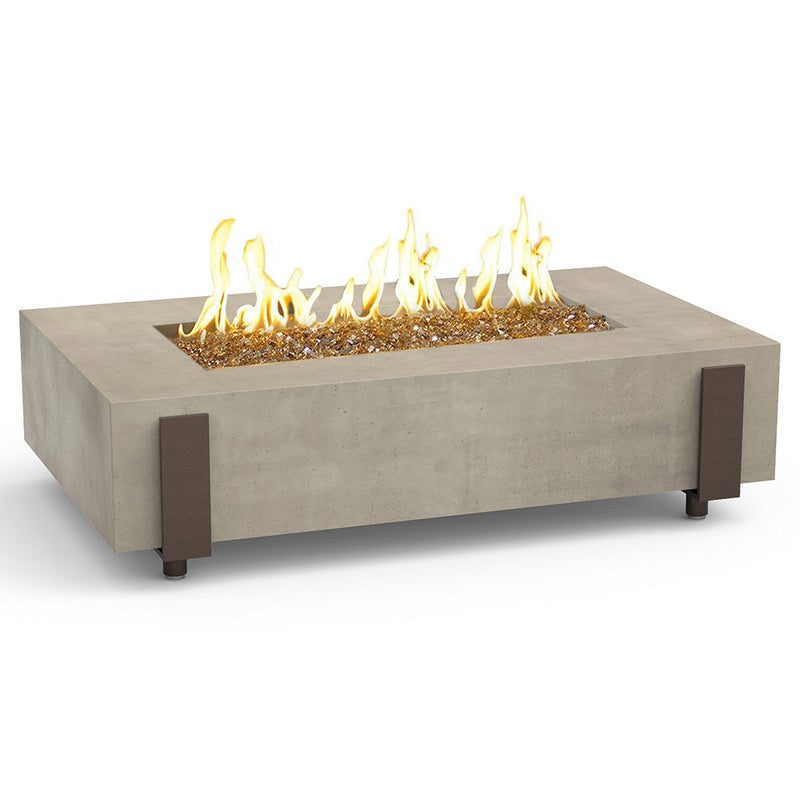 American Fyre Designs Iron Saddle 60-Inch Rectangular Gas Fire Table