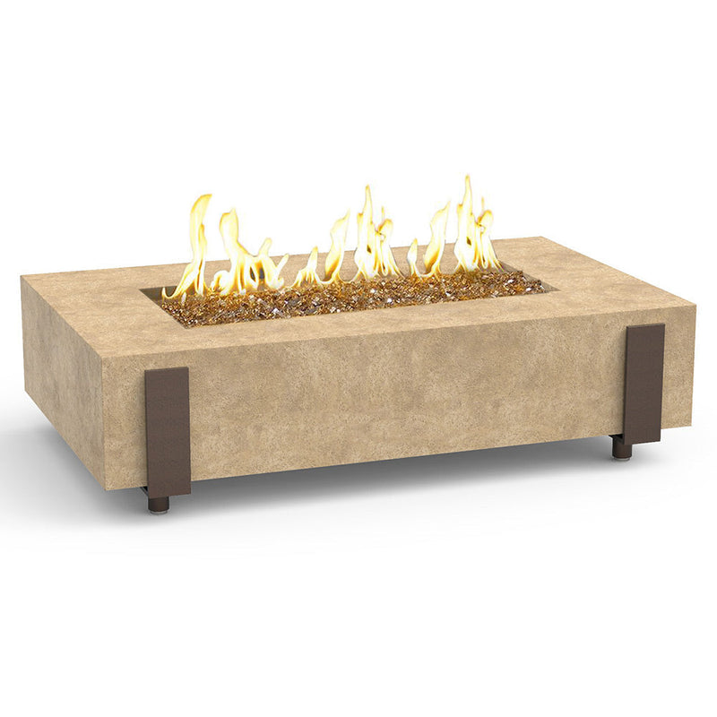 American Fyre Designs Iron Saddle 60-Inch Rectangular Gas Fire Table