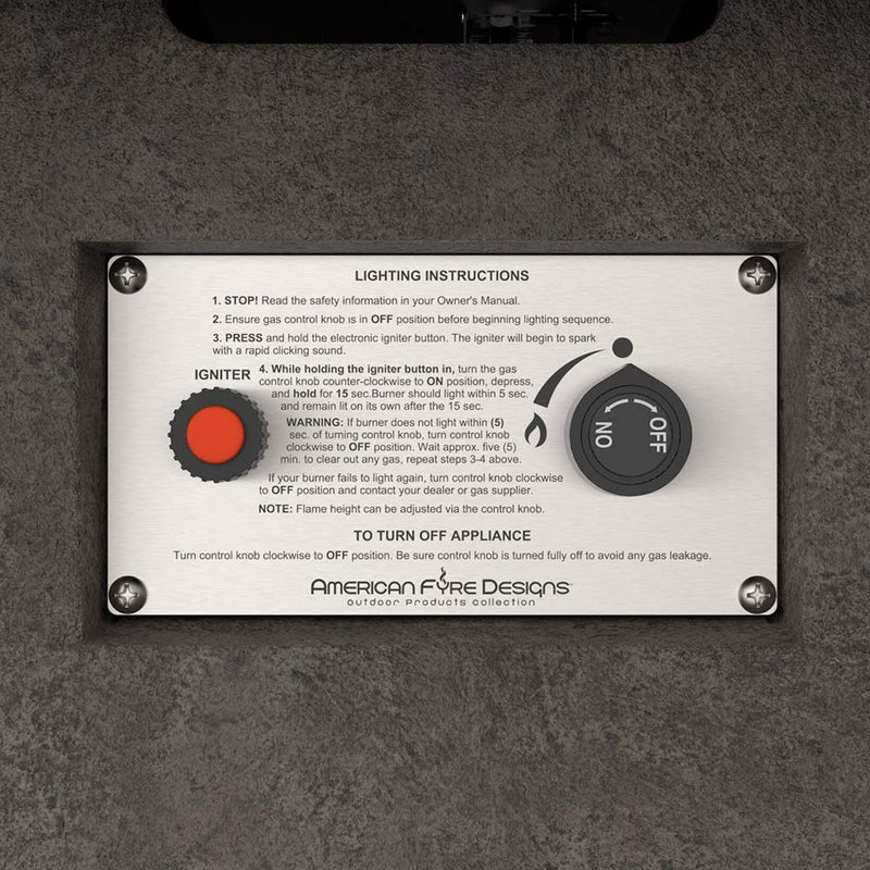 American Fyre Designs Legend Long LP Select 72-Inch Rectangular Fire Table