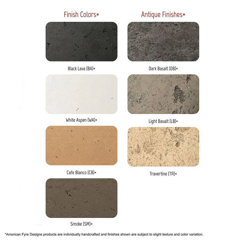 American Fyre Designs Legend Long LP Select 72-Inch Rectangular Fire Table