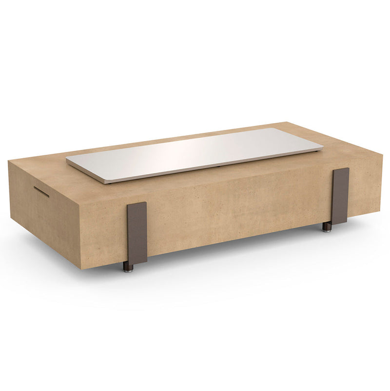 American Fyre Designs Long Iron Saddle 72-Inch Rectangular Fire Table