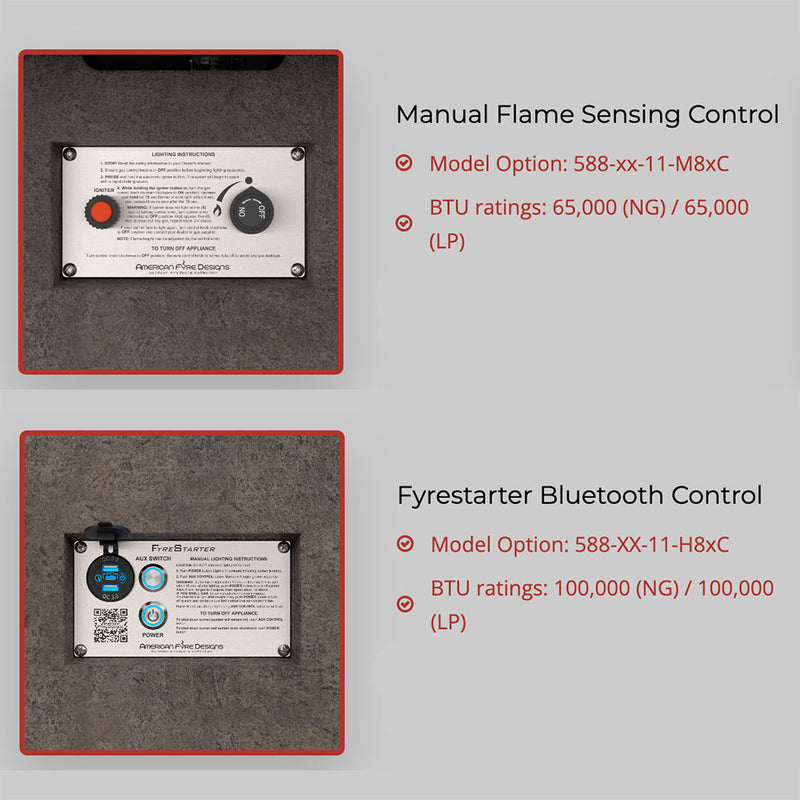 American Fyre Designs Legend Long 72-Inch Rectangular Gas Fire Table