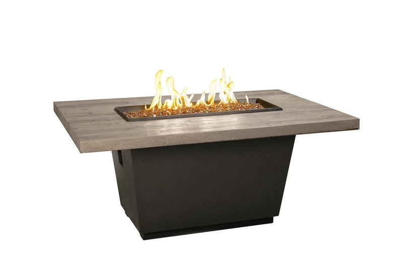 American Fyre Designs Cosmopolitan 54-Inch Rectangular Reclaimed Wood Fire Table
