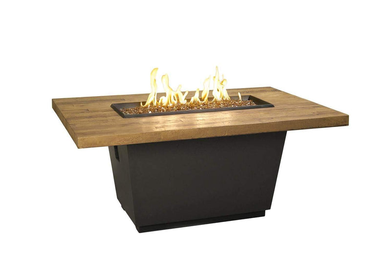 American Fyre Designs Cosmopolitan 54-Inch Rectangular Reclaimed Wood Fire Table