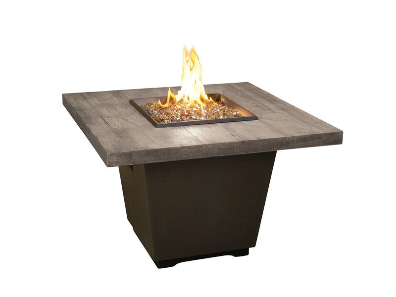 American Fyre Designs Cosmopolitan 36-Inch Square Reclaimed Wood Fire Table