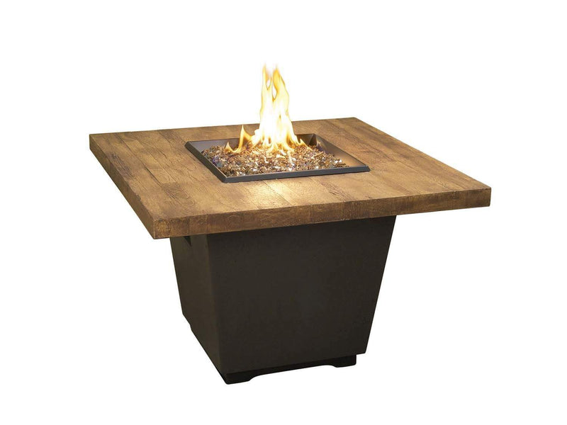 American Fyre Designs Cosmopolitan 36-Inch Square Reclaimed Wood Fire Table