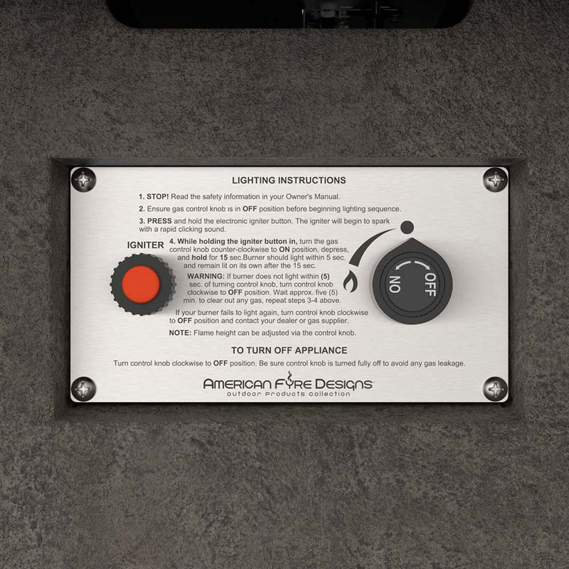 American Fyre Designs Contempo Long 76" Rectangular Fire Table