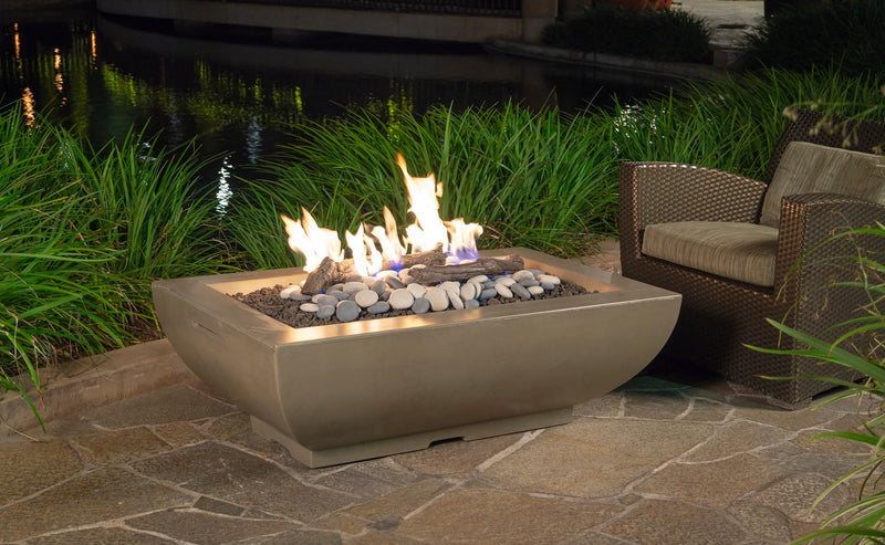 American Fyre Designs Bordeaux 50-Inch Rectangular Fire Bowl