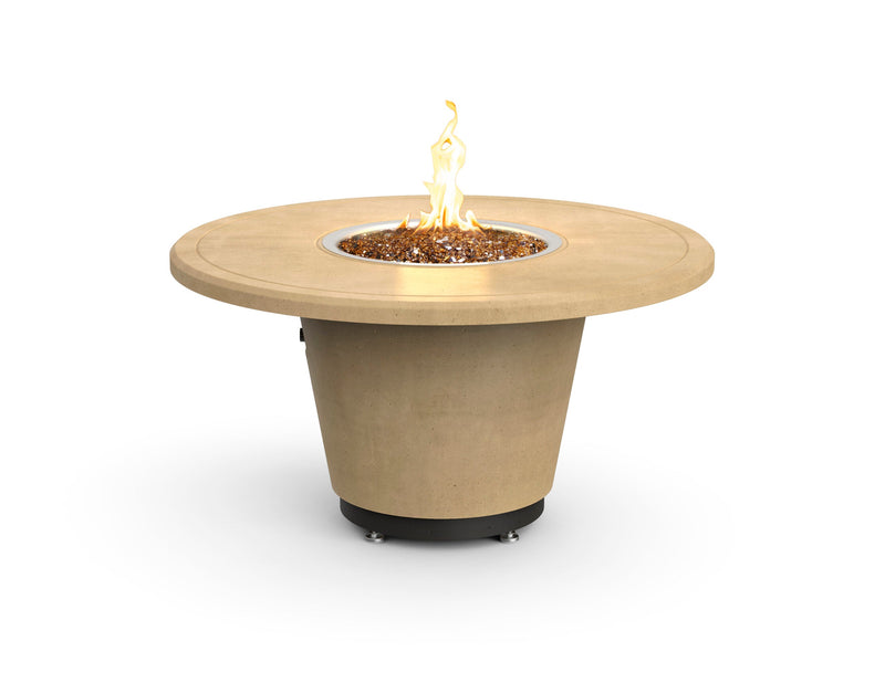 American Fyre Designs Cosmopolitan 48-Inch Round GFRC Chat Height Fire Table