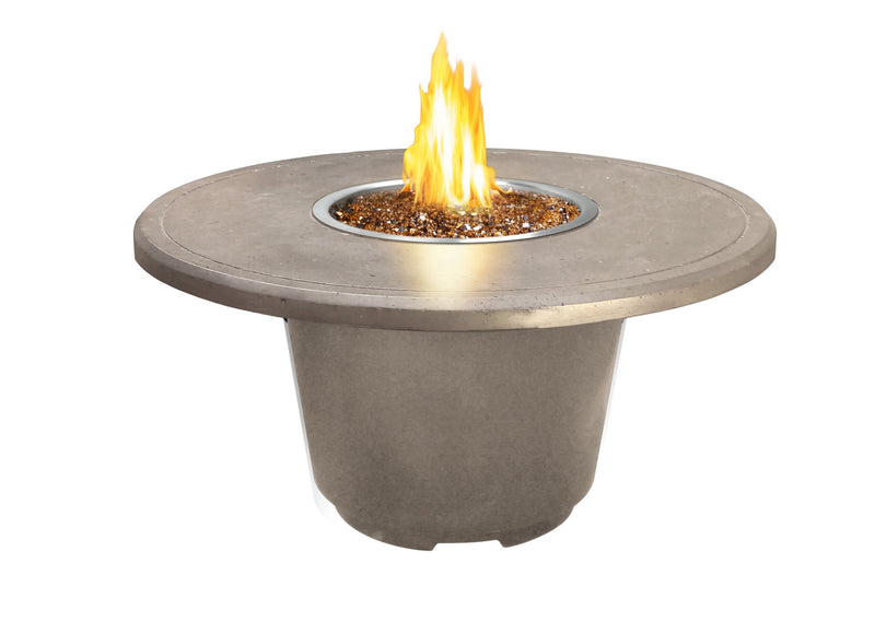 American Fyre Designs Cosmopolitan 48-Inch Round GFRC Chat Height Fire Table