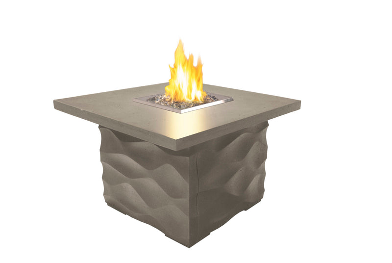 American Fyre Designs Voro 36-Inch Square GFRC Chat Height Fire Table