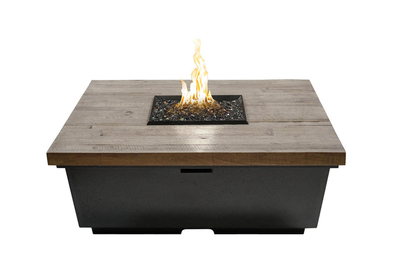 American Fyre Designs Contempo 44-Inch Square Reclaimed Wood Fire Table