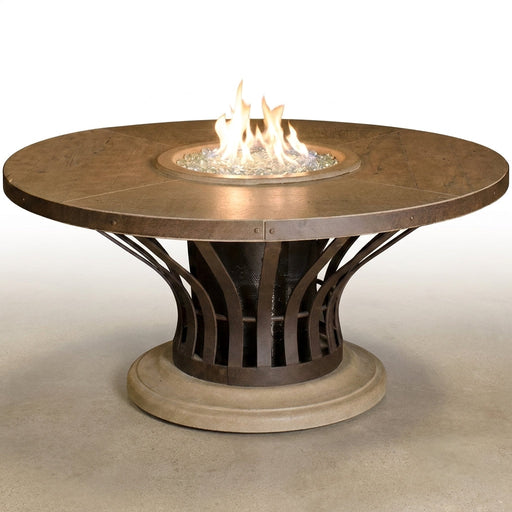 American Fyre Designs Fiesta Round Chat Height Fire Table — Studio Shot