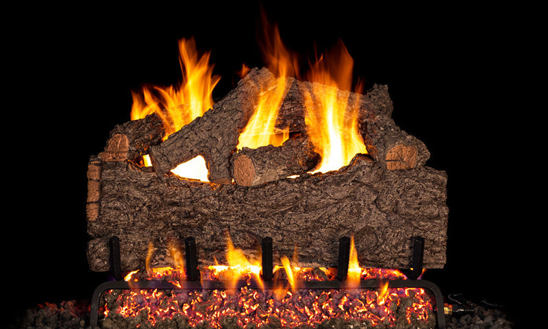 Real Fyre Chestnut Oak 36" Vented Gas Log Set with G45 Triple T Burner