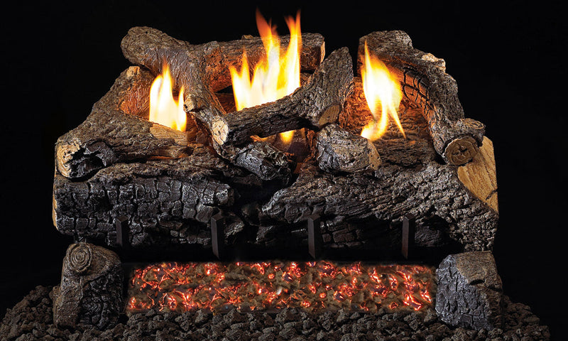 Real Fyre Evening Fyre Charred 30" Vent-Free Gas Log Set with G18 Burner