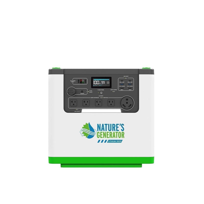 Nature's Generator Lithium 3600 Solar Generator and Transfer Switch