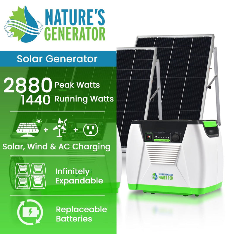 Nature’s Generator – Platinum System (1800W Solar Power Generator Kit)