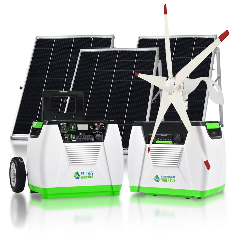 Nature’s Generator Platinum – WE System (1800W Solar & Wind Power Generator Kit)